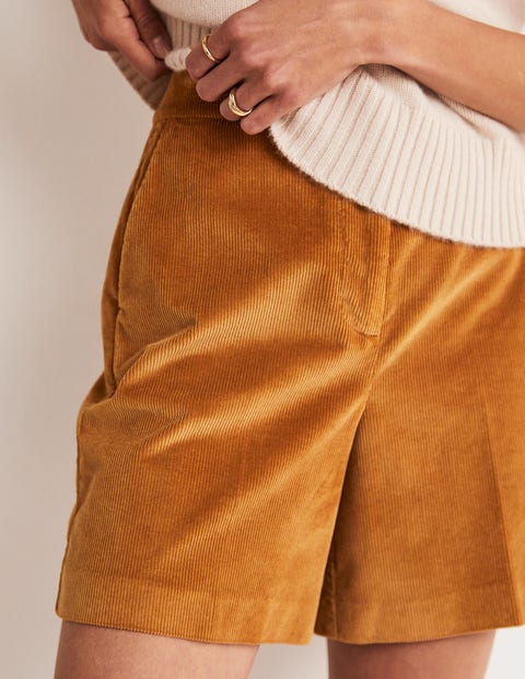Shorts mit hoher Taille - Karamellbonbonbraun