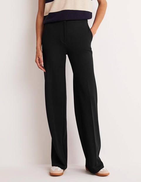 Hampshire Ponte Wideleg Pants - Black 