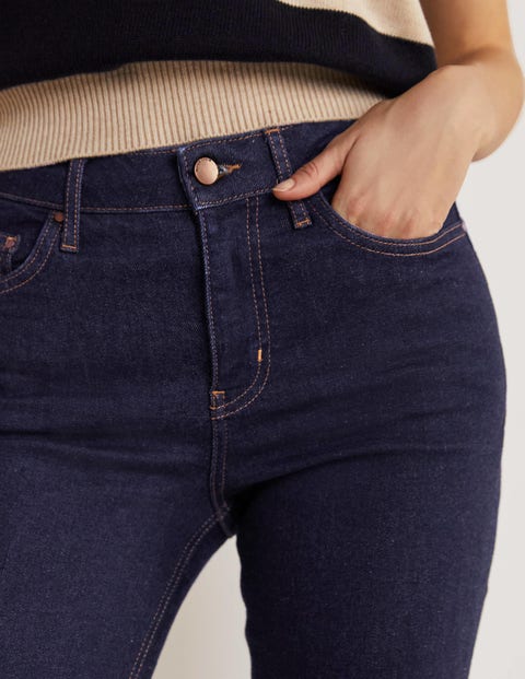 Schmale Jeans mit geradem Bein - Indigoblau