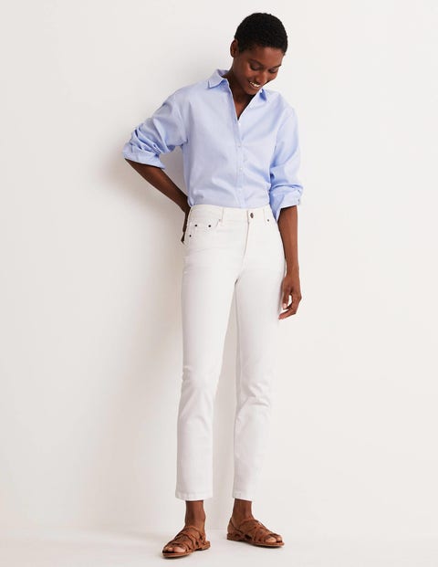 Slim Straight Jeans - White