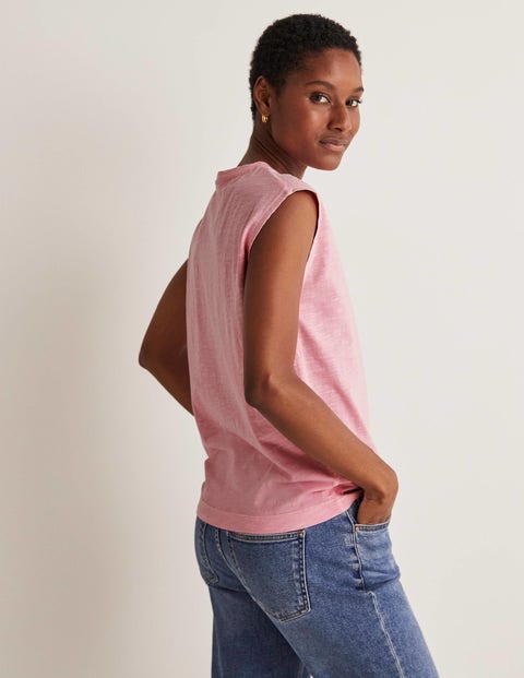 Grown On Sleeve Cotton T-shirt - Strawberry Daiquiri Pink