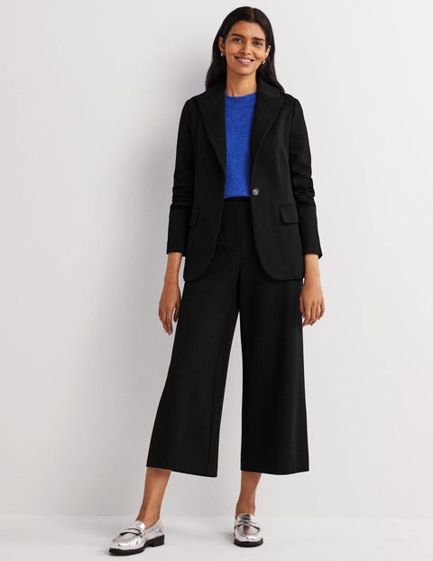 Womens Boden Tailored Stretch Jersey Black Blazer - Black