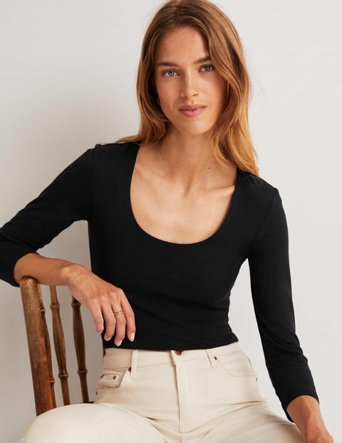 Double Layer Front Top - Black