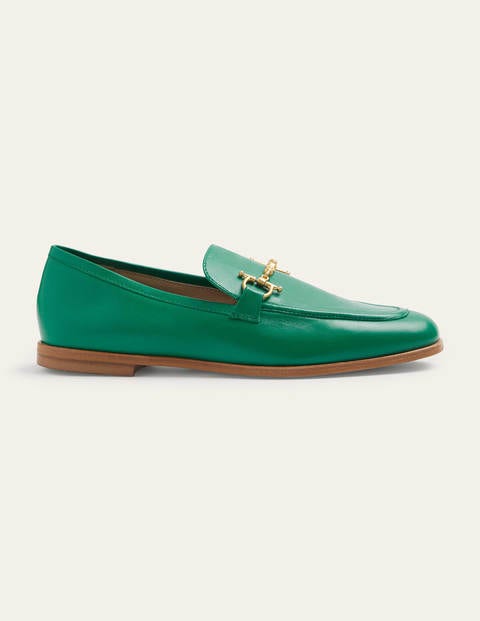 Snaffle Detail Leather Loafers - Shady Glade
