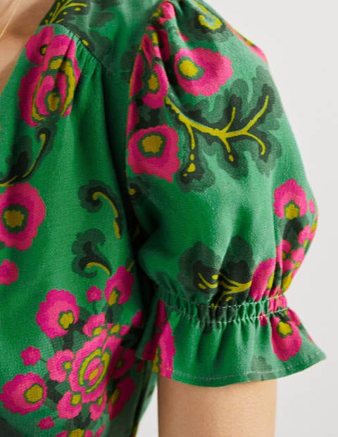 Tessa Maxi Dress - Ming Green, Wild Blooms
