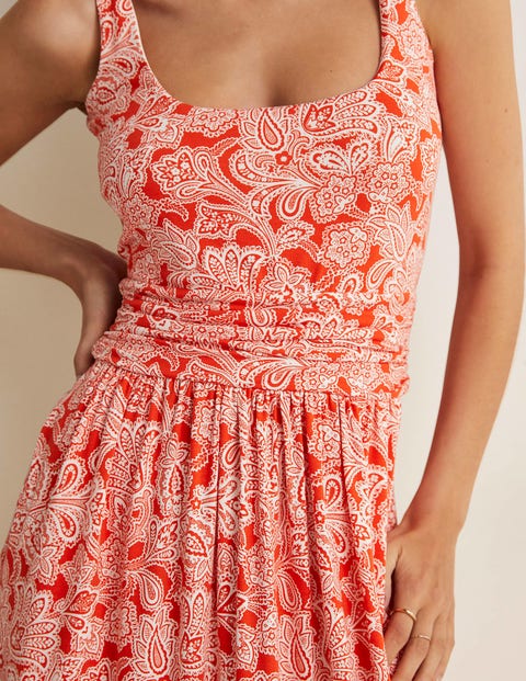 Scoop Neck Jersey Midi Dress 