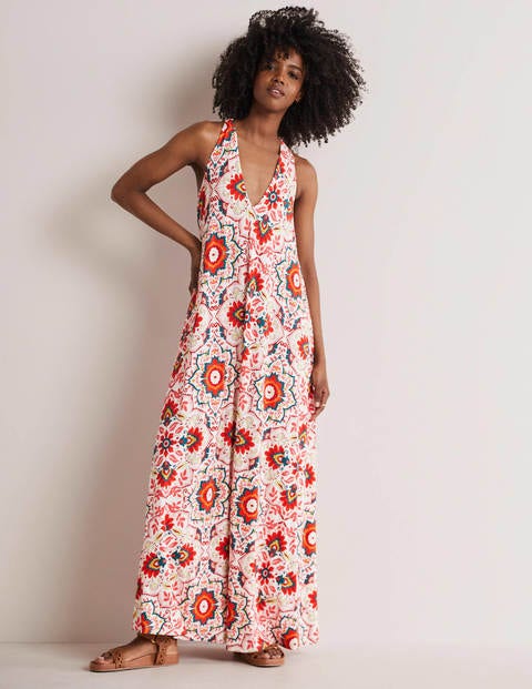 V-Neck Jersey Maxi Dress - Multi 
