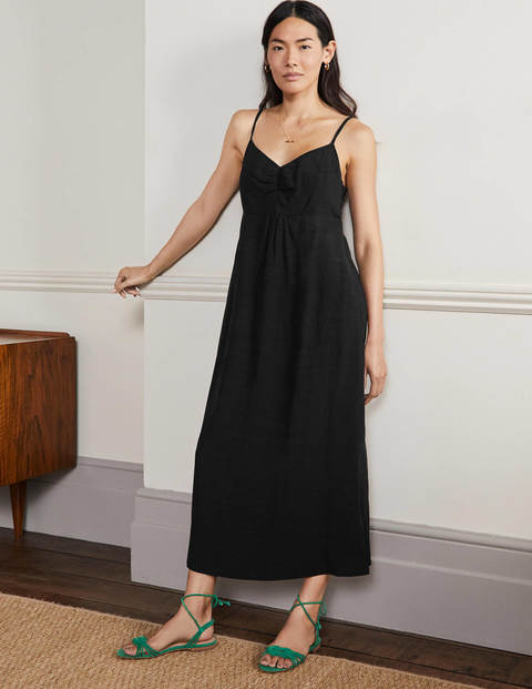 midi black cami dress
