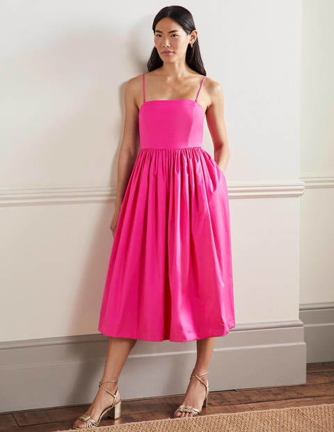 Emily Strapless Midi Dress - Pink