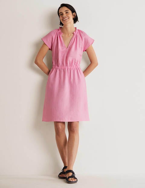 Boden Women's Bon Bon Short Sleeve Linen Dress
