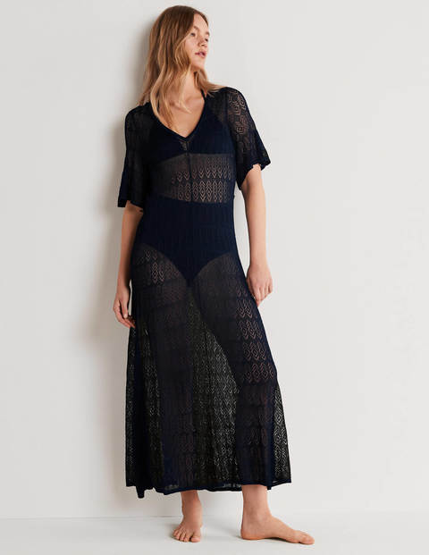 Pointelle Knitted Midi Dress