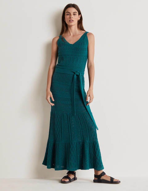 Knitted Lace Maxi Dress - Chesapeake Bay