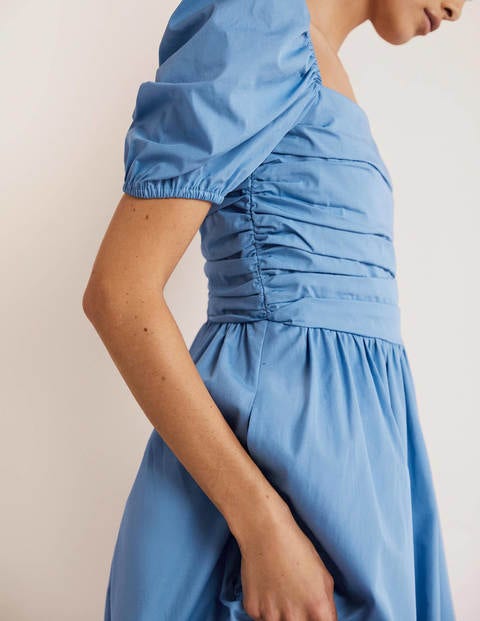 Ruched Bodice Dress - Riviera Blue