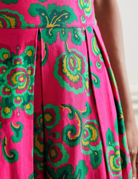Scarlett Printed Midi Skirt - Party Pink, Wild Blooms