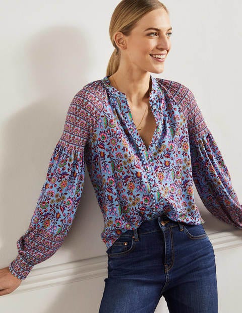 Printed Detail Jersey Shirt - Dusty 