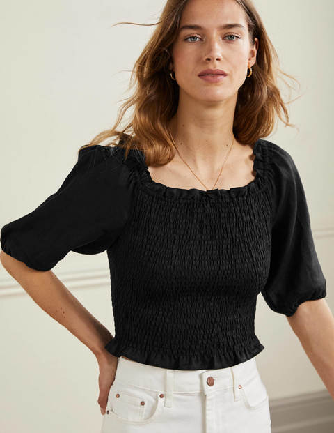Women's Black Tops \u0026 T-Shirts | Boden UK