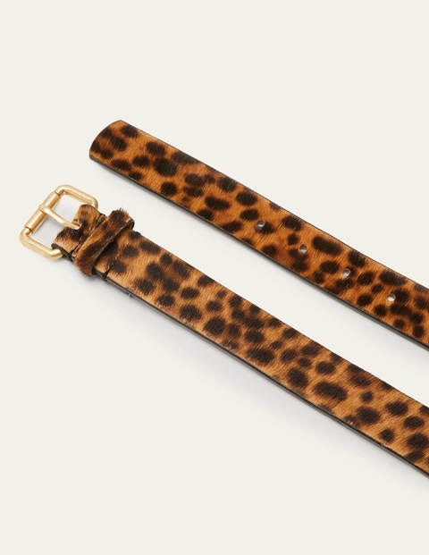 Classic Buckle Belt - Tan Leopard