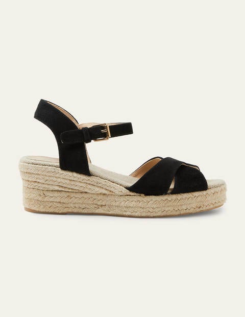 Jasmine Espadrille Wedges - Black Jasmine Espadrille Wedges - Black