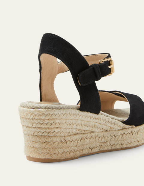 Jasmine Espadrille Wedges - Black Jasmine Espadrille Wedges - Black
