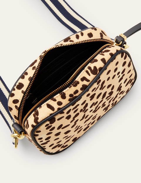 Canvas Crossbody Bag - Natural Leopard Canvas Crossbody Bag - Natural Leopard