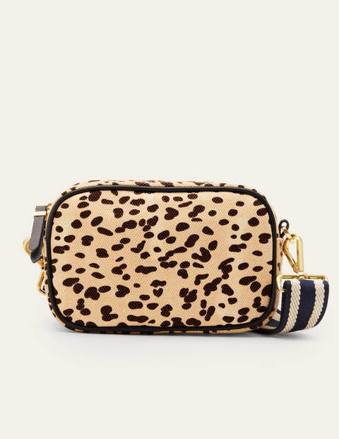 Canvas Crossbody Bag - Natural Leopard Canvas Crossbody Bag - Natural Leopard