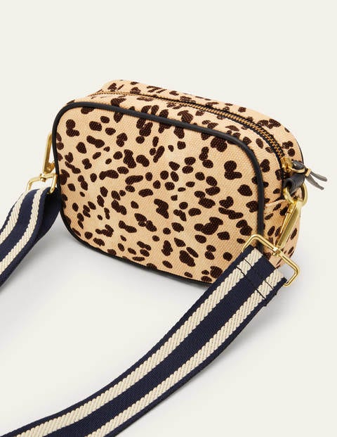 Canvas Crossbody Bag - Natural Leopard Canvas Crossbody Bag - Natural Leopard