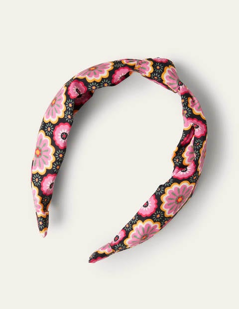 Knotted Headband - Black, Opulent Daisy Knotted Headband - Black, Opulent Daisy