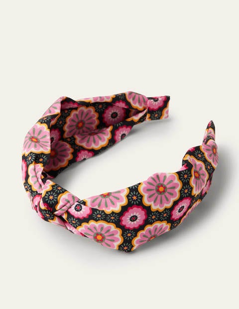 Knotted Headband - Black, Opulent Daisy Knotted Headband - Black, Opulent Daisy