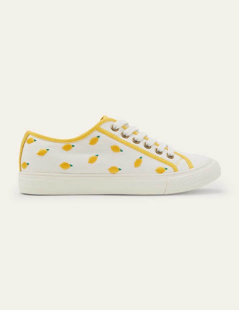 Freya Low Top Sneakers - Ecru, Lemons