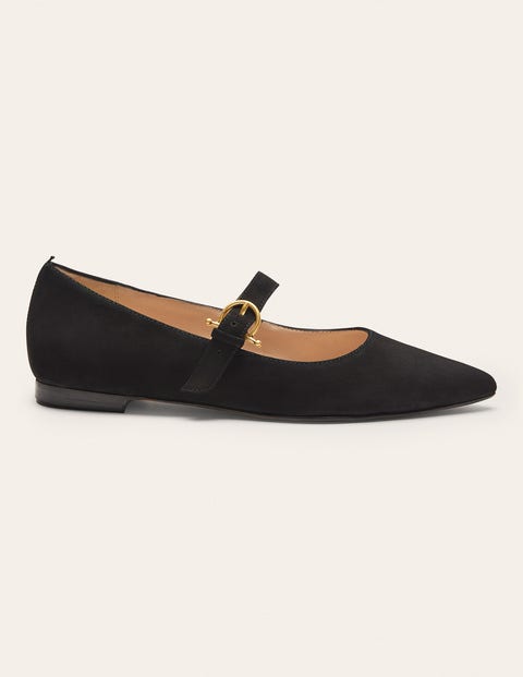 Pointed Toe Mary Jane Shoes - Black Pointed Toe Mary Jane Shoes - Black
