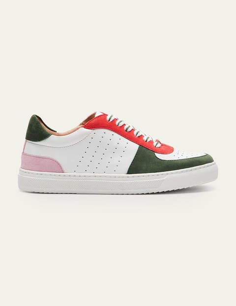 Schnürturnschuhe aus Leder - Kräftiges Korallenrot Schnürturnschuhe aus Leder - Kräftiges Korallenrot
