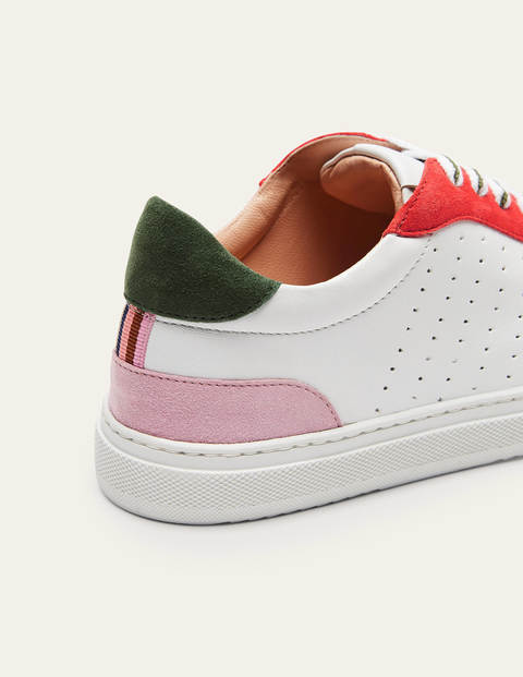 Schnürturnschuhe aus Leder - Kräftiges Korallenrot Schnürturnschuhe aus Leder - Kräftiges Korallenrot