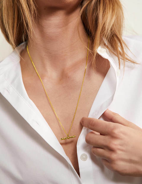 Halskette mit T-Steg - Gold-Metallic Halskette mit T-Steg - Gold-Metallic