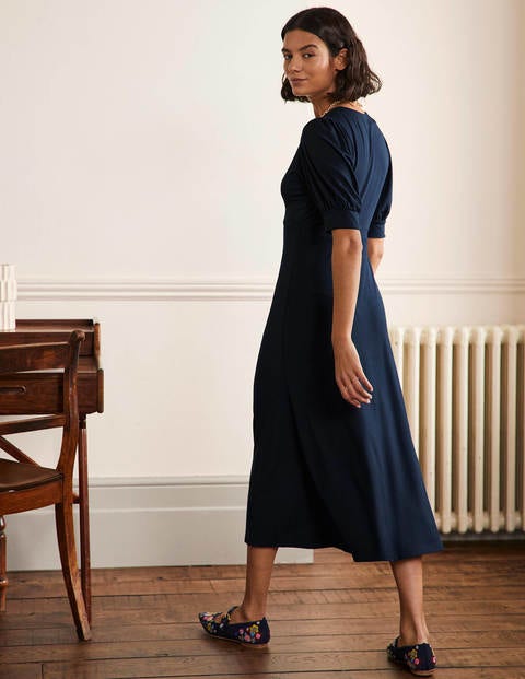 Eva Jersey-Midikleid - Navy Eva Jersey-Midikleid - Navy