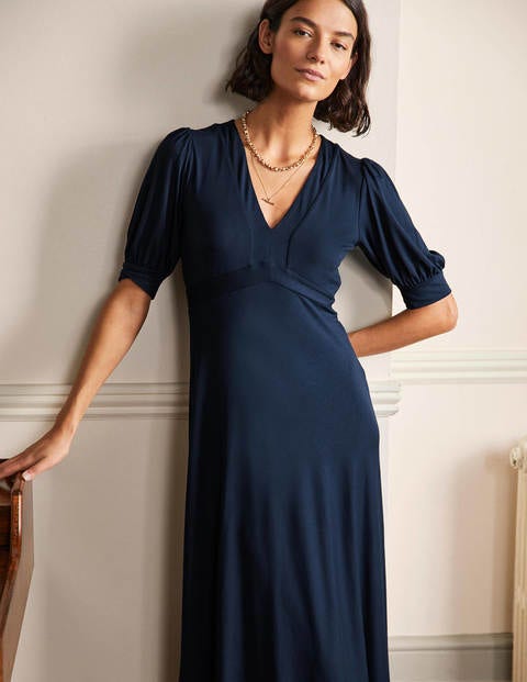 Eva Jersey-Midikleid - Navy Eva Jersey-Midikleid - Navy