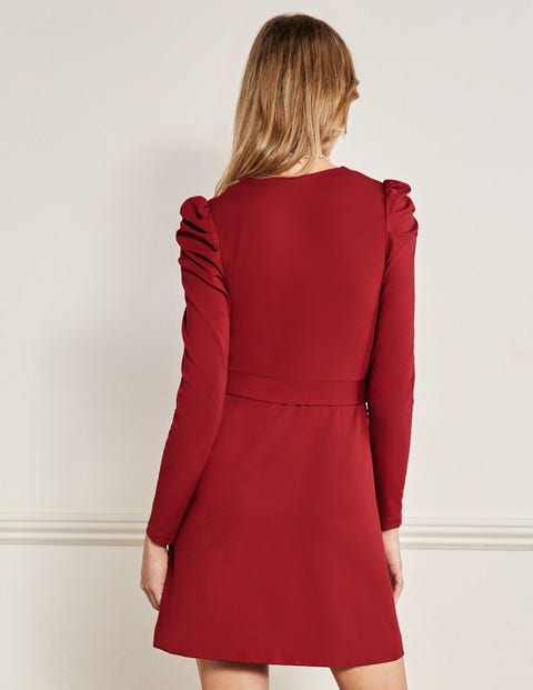 Puff Sleeve Jersey Dress - Winter Berry Puff Sleeve Jersey Dress - Winter Berry