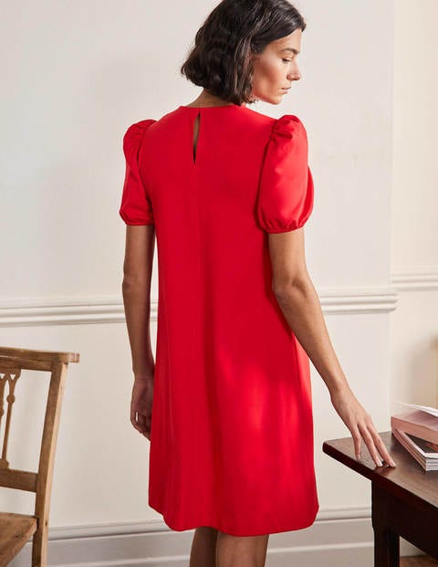 Seam Detail Jersey Shift Dress - Red Seam Detail Jersey Shift Dress - Red