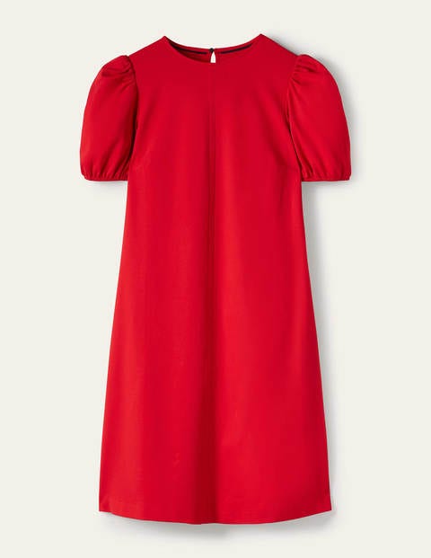 Seam Detail Jersey Shift Dress - Red Seam Detail Jersey Shift Dress - Red