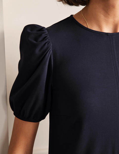 Seam Detail Jersey Shift Dress - Navy Seam Detail Jersey Shift Dress - Navy