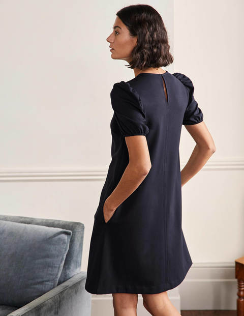 Seam Detail Jersey Shift Dress - Navy Seam Detail Jersey Shift Dress - Navy