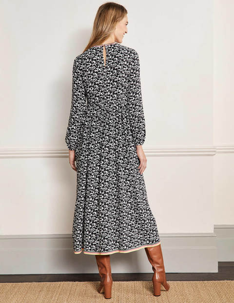Trim Detail Maxi Dress - Black, Flora Bloom Trim Detail Maxi Dress - Black, Flora Bloom