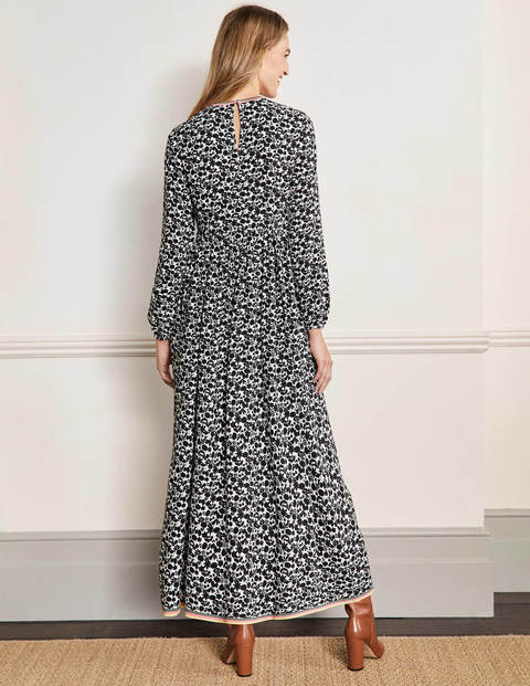 Trim Detail Maxi Dress - Black, Flora Bloom Trim Detail Maxi Dress - Black, Flora Bloom
