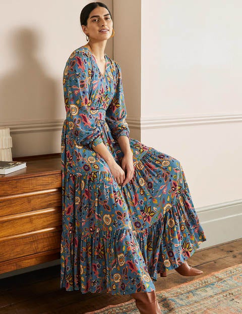 long white boho maxi dress
