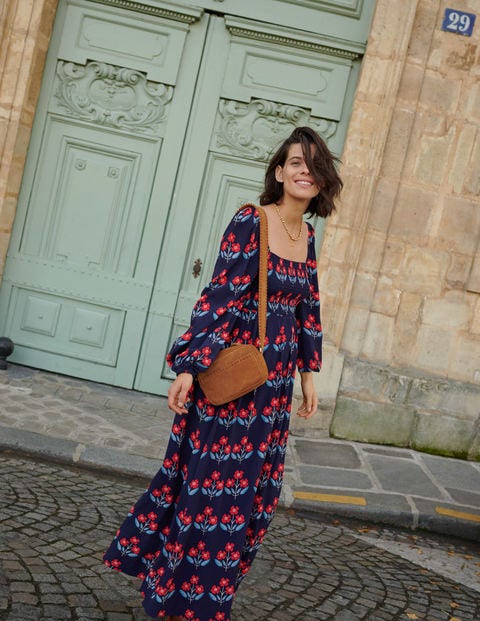 smocked maxi