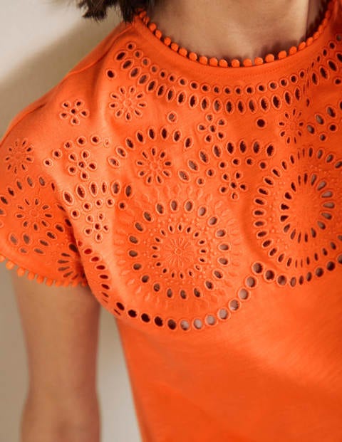 Cutwork Jersey T-shirt Dress - Clementine