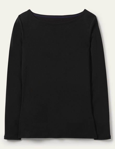Essential Boat Neck Top - Black Essential Boat Neck Top - Black