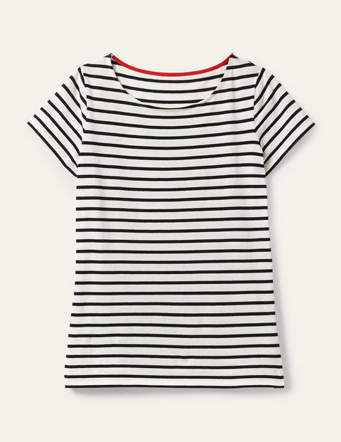 Short Sleeve Breton - Ivory / Black Stripe Short Sleeve Breton - Ivory / Black Stripe