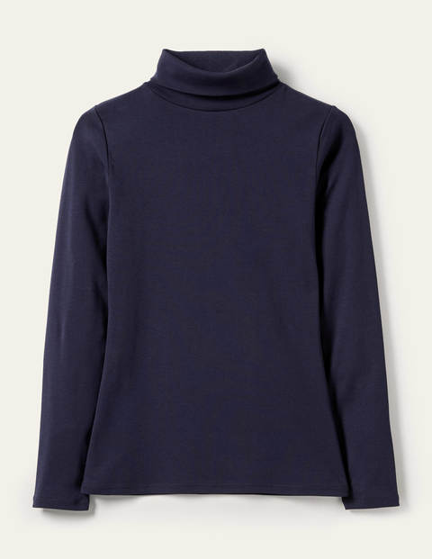 Essential Roll Neck Tee - Navy Essential Roll Neck Tee - Navy