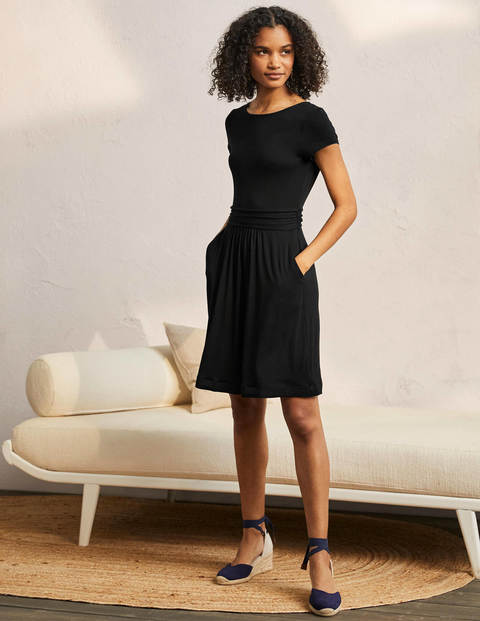 Amelie Jersey Dress - Black | Boden US