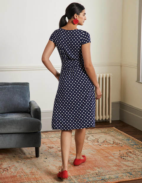 Amelie Jerseykleid - Navy, Getupft Amelie Jerseykleid - Navy, Getupft